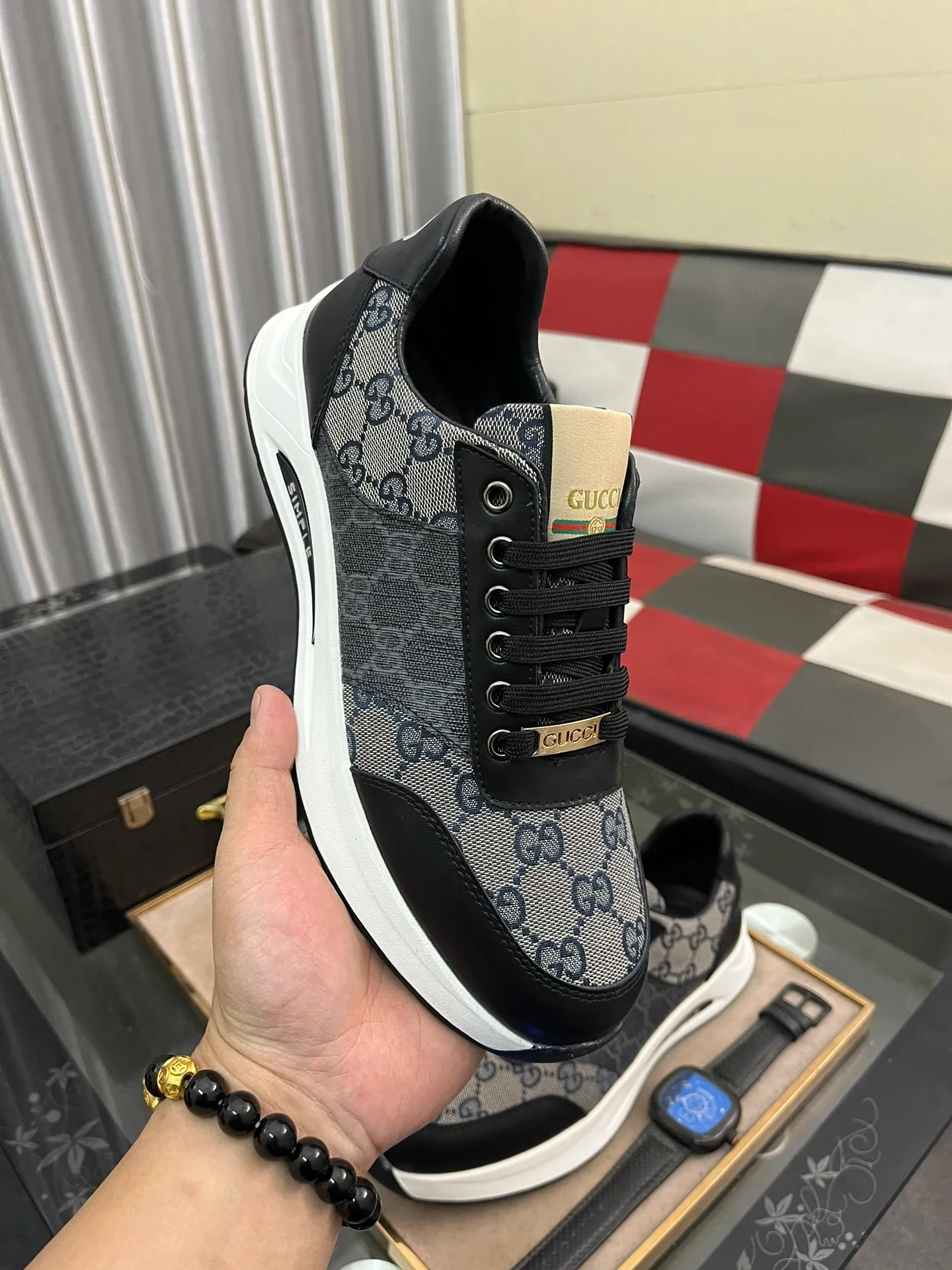 Men's Men's Shoes 💰420 ⌚️⌚️[GUCCI] Gucci men's casual shoes are absolutely popular 🔥The ultimate matching item for trendy men! Irresistible charm of super texture, the main recommendation, the upper is made of high-quality cowhide + breathable fabric, sheepskin feet, wear-resistant rubber sole, noble and elegant! Extremely comfortable🎁🎁You can be as handsome as you want💪 Size: 38-44!